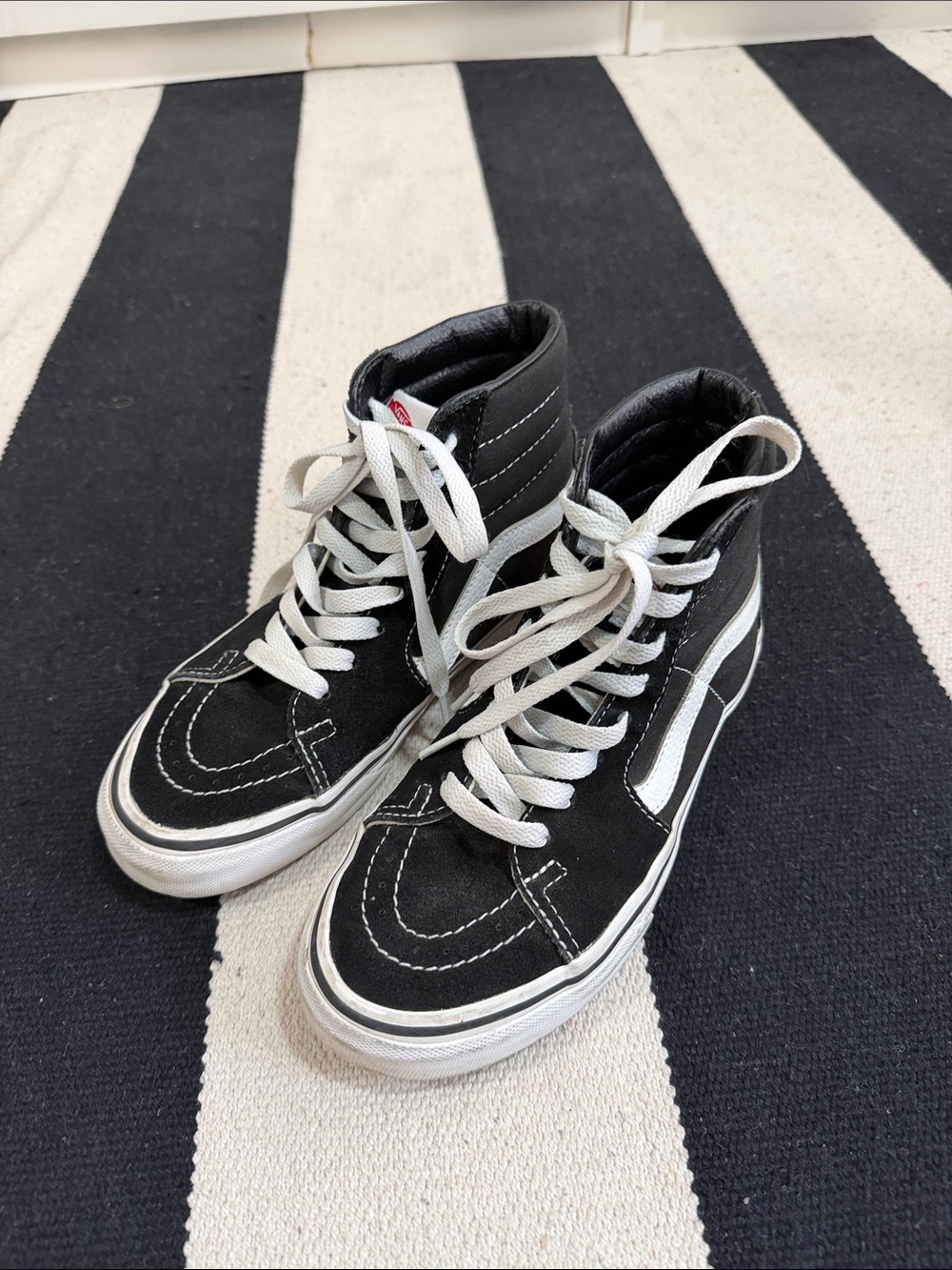 Vans Black and White Sk8-Hi High-Top Men's Sneakers